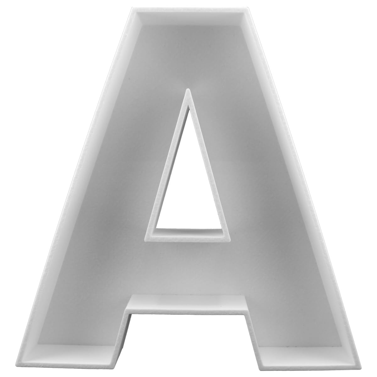 8" Hard Plastic Reusable Plastic Letter Food Trays, Letter Charcuterie Board Box for all Party Decoration (White Coloe)