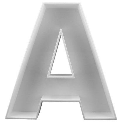 8" Hard Plastic Reusable Plastic Letter Food Trays, Letter Charcuterie Board Box for all Party Decoration (White Coloe)