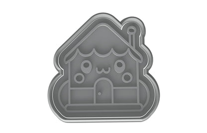 Charming Kawaii House Cookie Cutter - 4x3.8" Kids Party Baking Tool