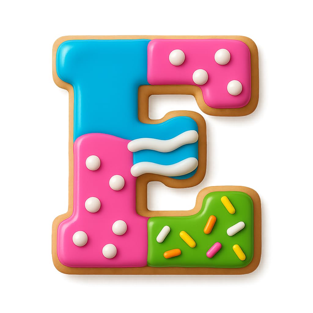3" Varsity Letter E Cookie Cutter