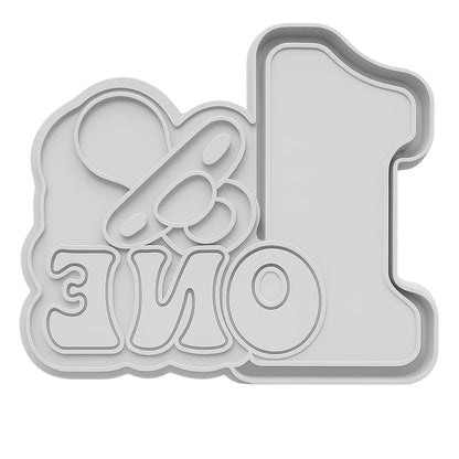 Mighty Gadget First Birthday Pacifier Cookie Cutter & Stamp - 4x3" Cute Addition for Baby Showers (Random Color)