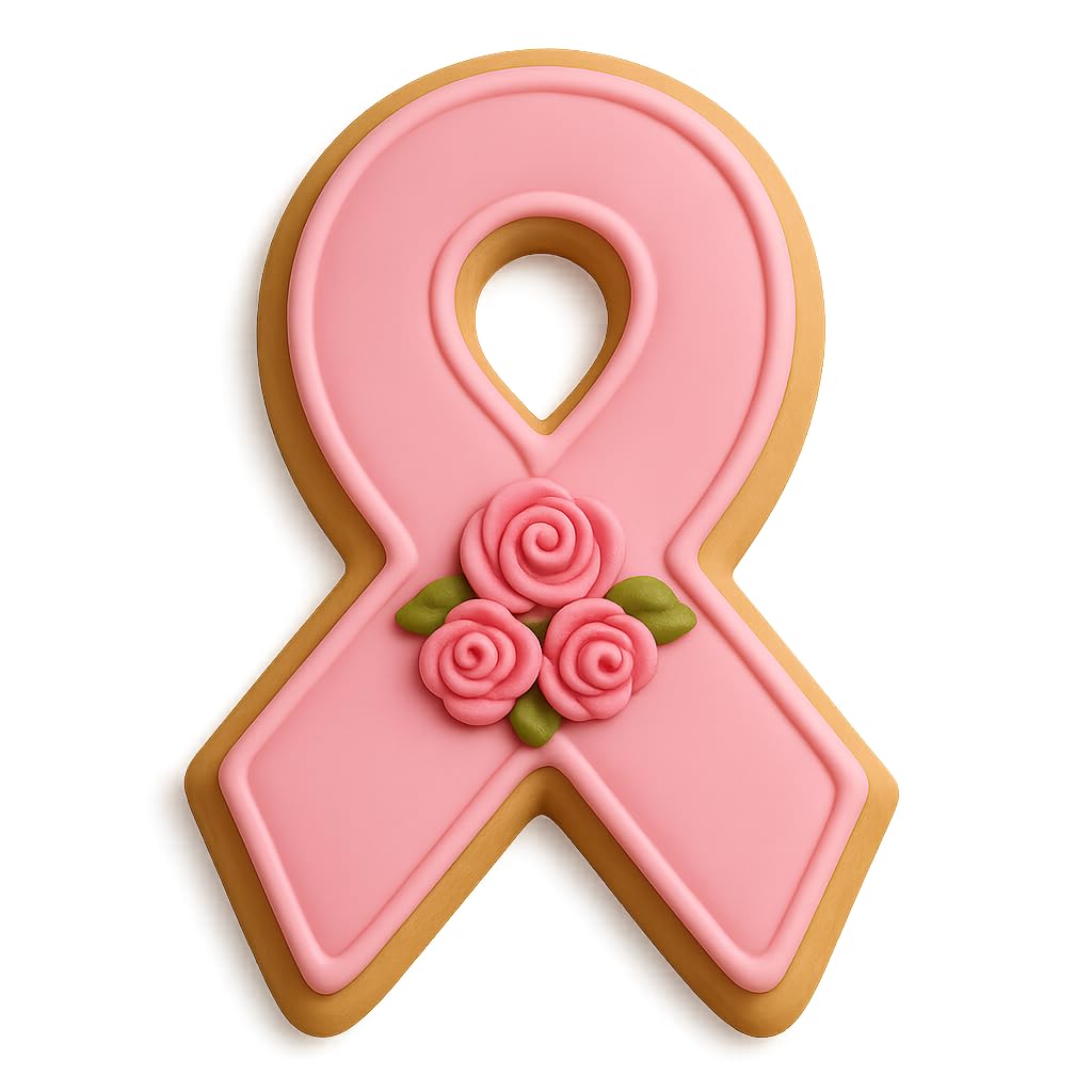 Pink Awareness Ribbon Cookie Cutter - 4.5x2.75 Inches, Perfect for Fundraisers and Charity Events