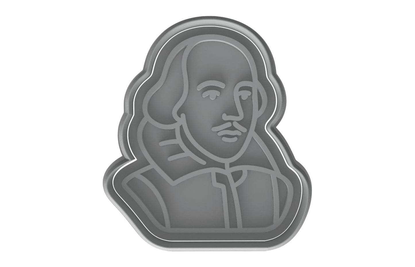 Shakespearean Figure Cookie Cutter - 4x3.5" Professional Fun Design