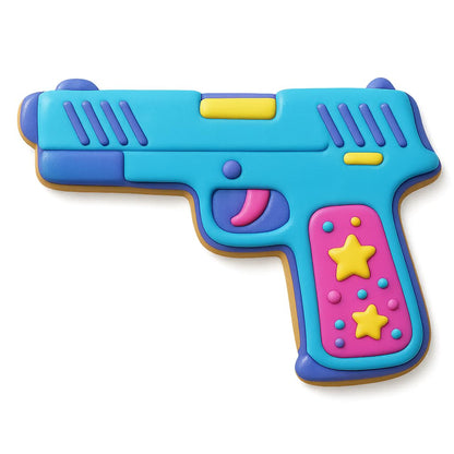 Hand Gun Cookie Cutter Mold (4.75x3") - Perfect for Gun-Themed Baking or Crafts