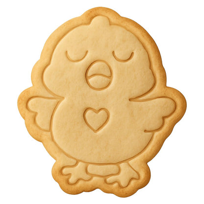 Chanting Chick Heart Cookie Cutter - 3.2x4" Fun Baking Design Delight