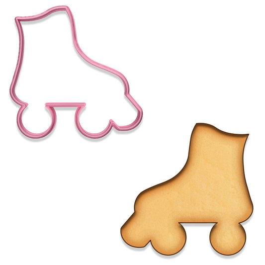 Roller Skate Cookie Cutter - 3.5x3.5 Inches, Retro Roller Derby Baking Mold (Random Color)
