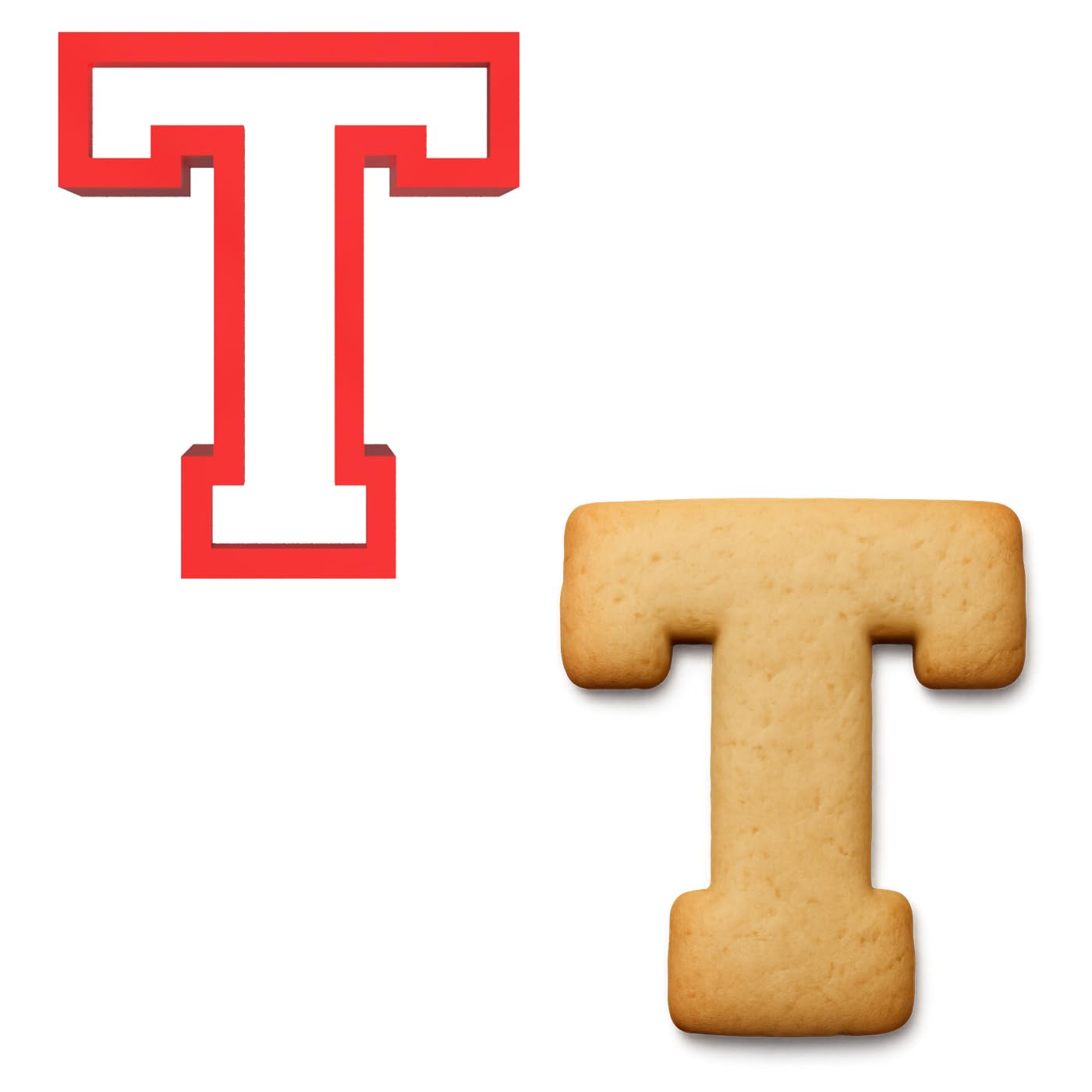 3" Varsity Letter T Cookie Cutter