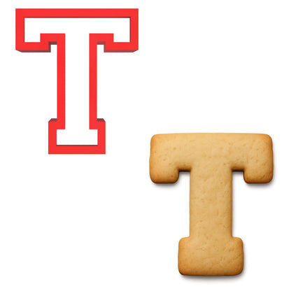 3" Varsity Letter T Cookie Cutter