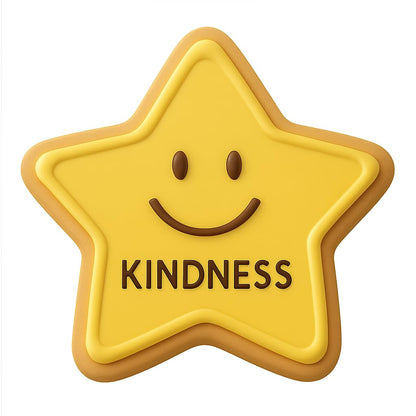 Kindness Star Smiley Cookie Cutter - 4x4" Fun Baking Kitchen Design