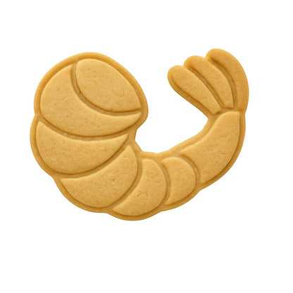 Cooked Shrimp Cookie Cutter - 4x3" Premium Kitchen Baking Fun Design