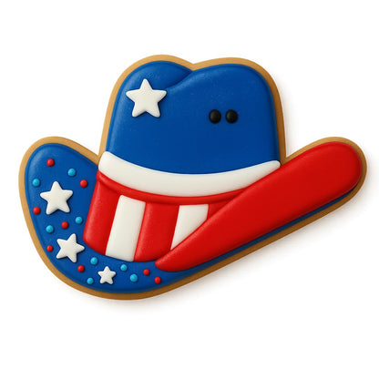 Cowboy Hat Cookie Cutter - 4.25x2.47 Inches, Western-Themed Baking Tool (Random Color)