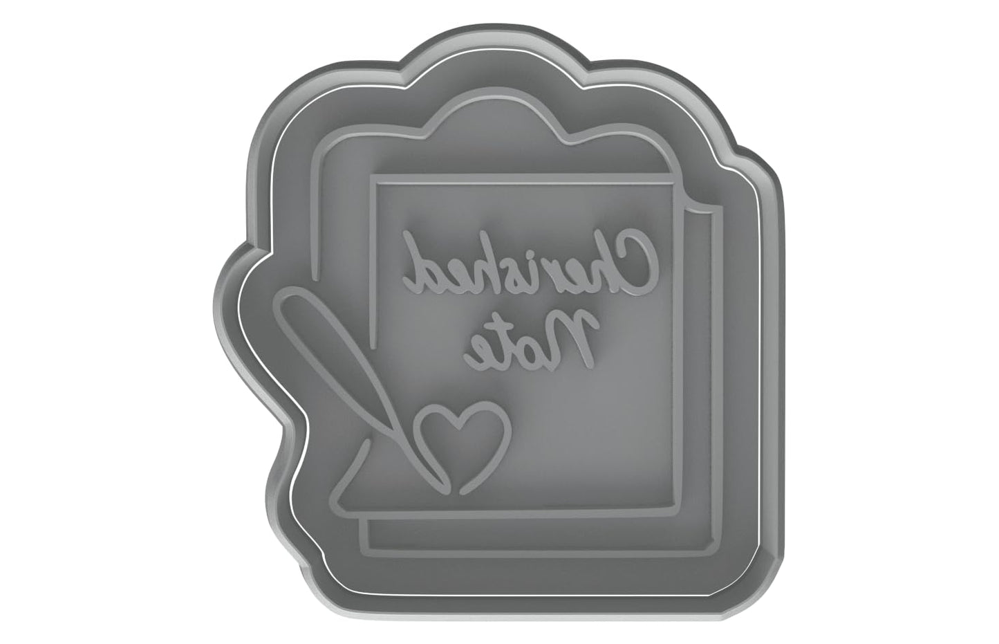 Cherished Note Cookie Cutter - 4x3.8" Creative Kitchen Baking Design