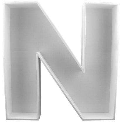 8" Hard Plastic Reusable Plastic Letter Food Trays, Letter Charcuterie Board Box for all Party Decoration (White Coloe)