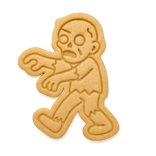 Mighty Gadget Zombie Man Cookie Cutter & Stamp - 4x2.8" Spooky Design for Halloween Baking (Random Color)