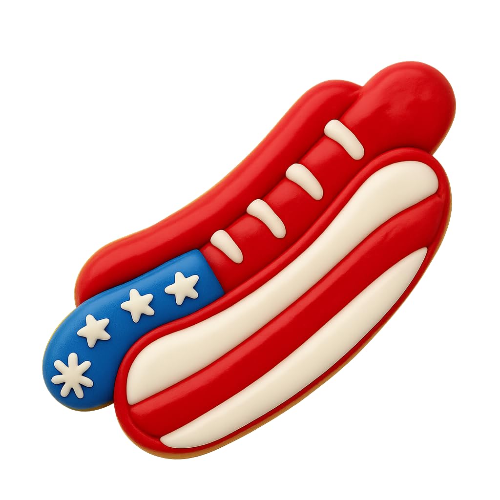 Mighty Gadget Hot Dog Cookie Cutter - 4x1.85" Sausage Bun Biscuit Mold for BBQ Party Baking (Random Color)