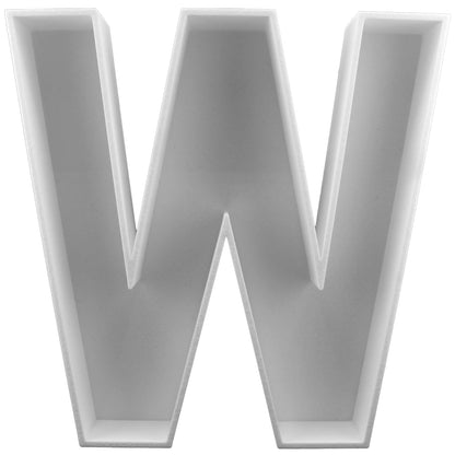 8" Hard Plastic Reusable Plastic Letter Food Trays, Letter Charcuterie Board Box for all Party Decoration (White Coloe)