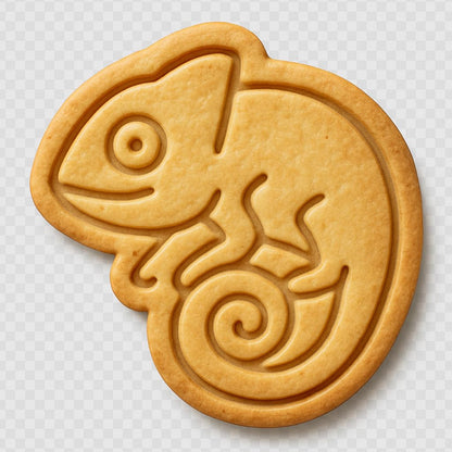 Clever Chameleon Cookie Cutter 4x3.2" Fun Baking Design
