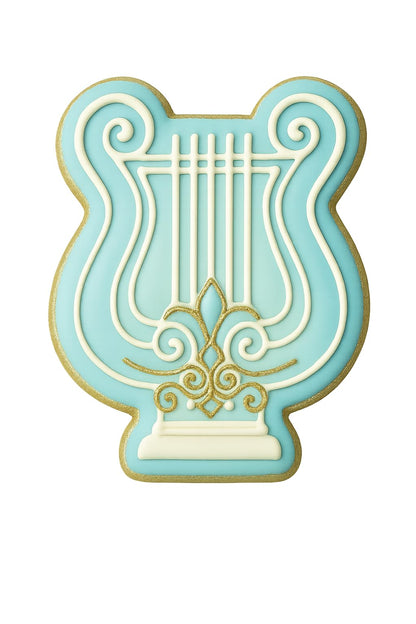 Elegant Harp Cookie Cutter - 4x3" Premium Musical Kitchen Baking Tool