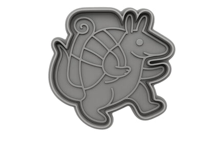 Adventurous Armadillo Cookie Cutter - 4x3.5" Fun Baking Design