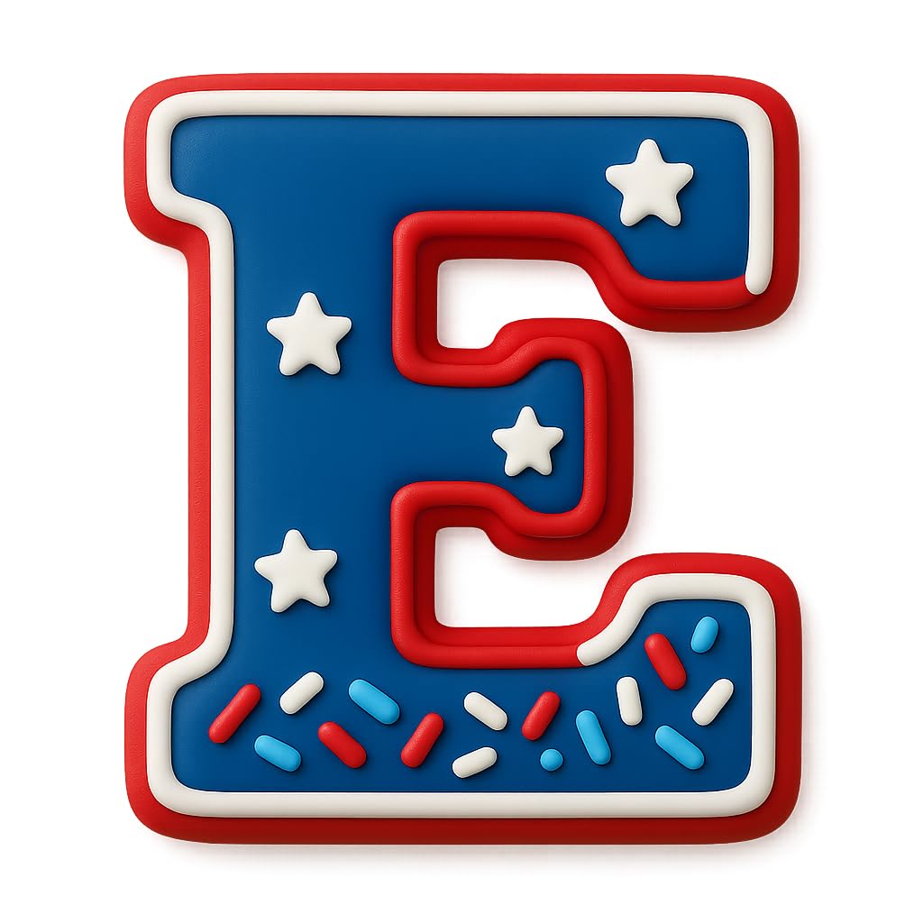 3" Varsity Letter E Cookie Cutter