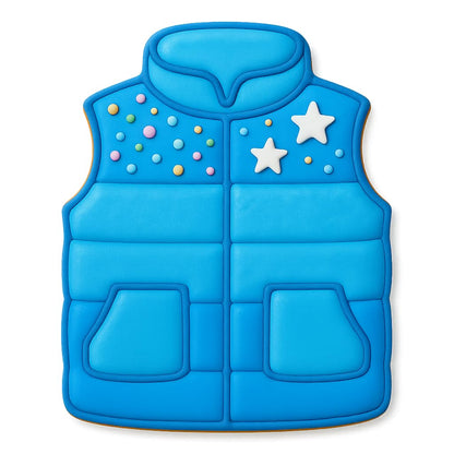 Sleeveless Puffer Vest Cookie Cutter 4x2.71" for Baking & Fondant Clay Gifts