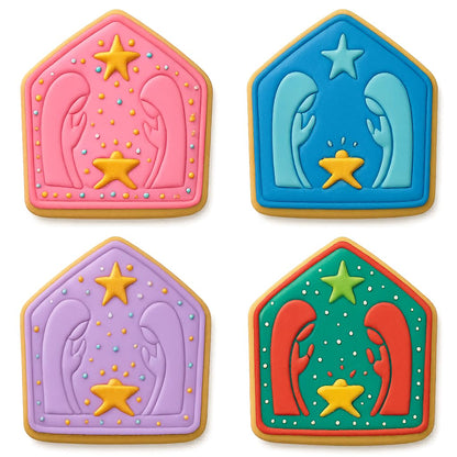 Nativity Scene Cookie Cutter - 4x3.8" Holiday Baking Fun Kitchen Tool