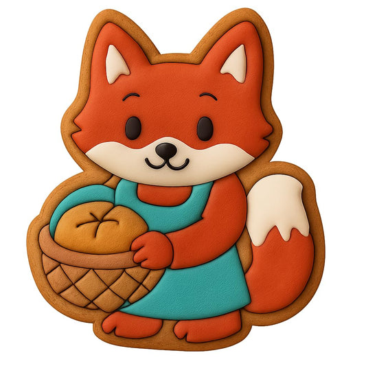 Furry Forager Fox Cookie Cutter - 4x3.5" Premium Creative Baking Tool