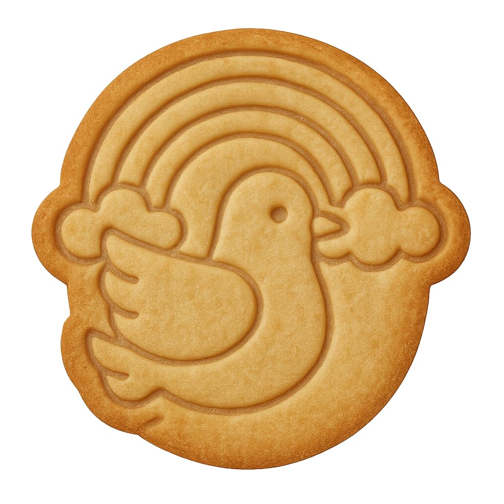 Noah's Dove & Rainbow Cookie Cutter - 4x3.9" Creative Kitchen Design
