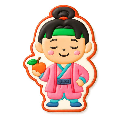 Momotaro Peach Boy Cookie Cutter - 4x2.8" Fun Creative Baking Design