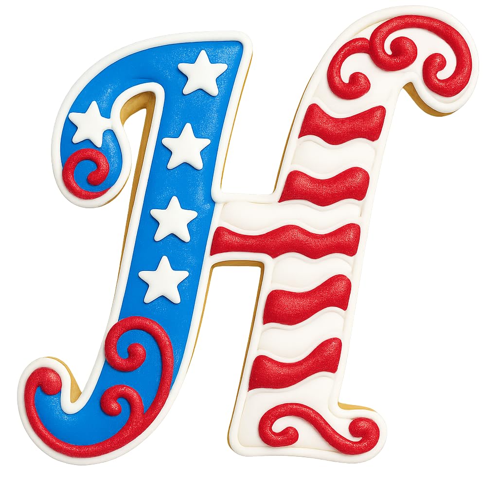 Cursive Letter H Cookie Cutter