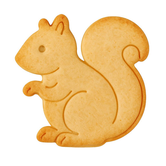 Mighty Gadget Squirrel Cookie Cutter & Stamp - 4x3.92" Delightful Animal Shape for Woodland-Themed Baking (Random Color)