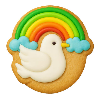 Noah's Dove & Rainbow Cookie Cutter - 4x3.9" Creative Kitchen Design