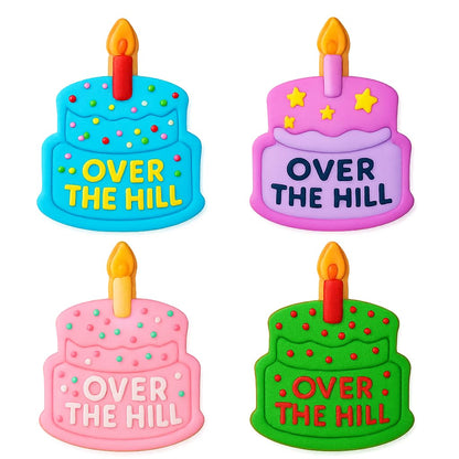 Mighty Gadget Over The Hill Cake Cookie Cutter & Stamp - 4x3.16" Humorous Theme for Fun Baking (Random Color)