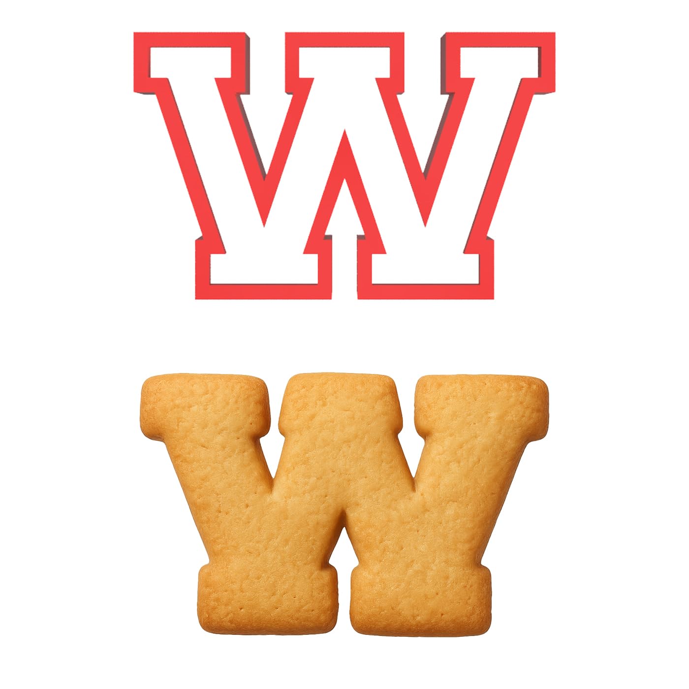 3" Varsity Letter W Cookie Cutter