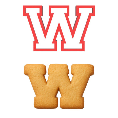 3" Varsity Letter W Cookie Cutter