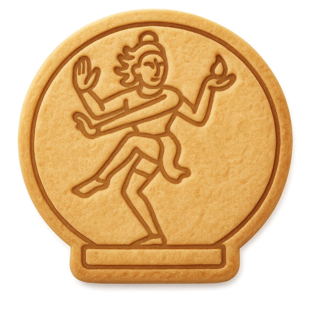 Shiva Nataraja Pose Cookie Cutter - 4x3.9" Creative Kitchen Art Design