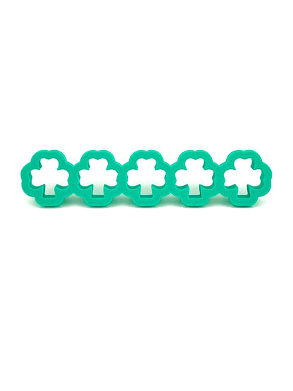 Mini Clover Cookie Cracker Cutter St. Patrick’s Day Shamrock 1 Inch - Hand Made in the USA by Mighty Gadget (5 Clover)