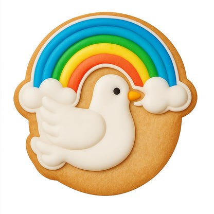Noah's Dove & Rainbow Cookie Cutter - 4x3.9" Creative Kitchen Design