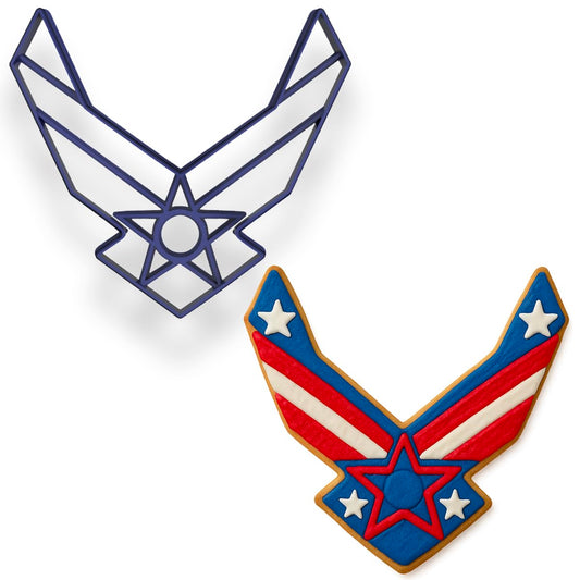 US Air Force Emblem Cookie Cutter 4x4" for Baking Fondant Clay Gifts Kitchen
