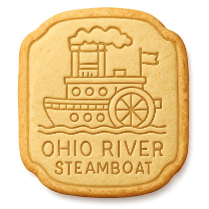 Ohio River Steamboat Cookie Cutter - 4x3.2" Premium Baking Design
