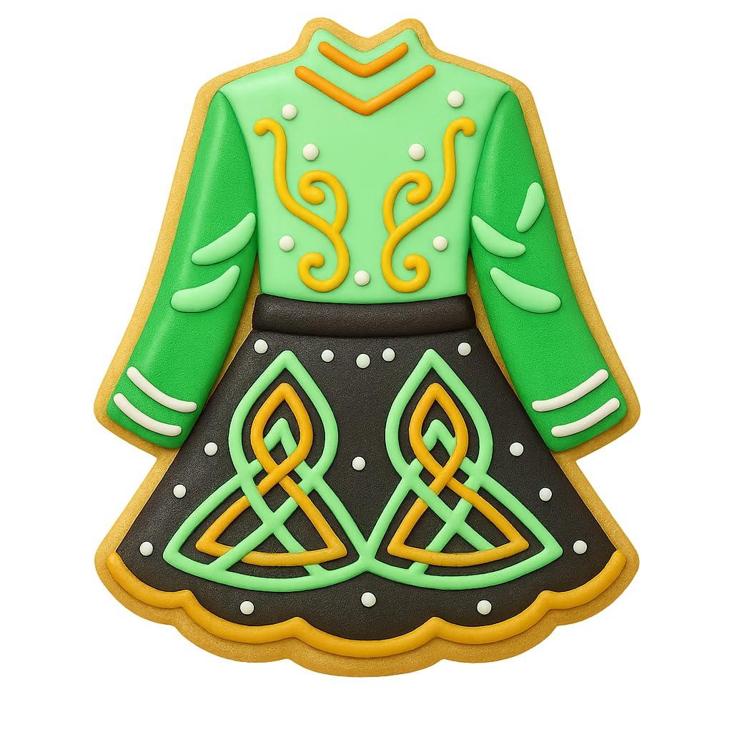 Stylish Irish Dance Dress Cookie Cutter Style 2 - 4x3" Quality Kids Baking Fun