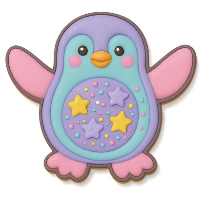 Cute Penguin Cookie Cutter & Stamp – 4x3.33" Adorable Winter Bird Design for Holiday Baking (Random Color)