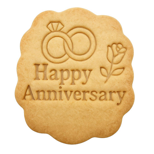 Mighty Gadget Infinity Rings and Rose Cookie Cutter & Stamp - 4x3.49" Symbolic Charm for Happy Celebrations (Random Color)