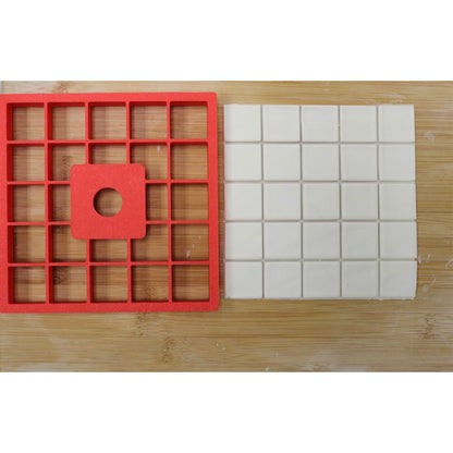 25x1”x1" Multi Squares Cookie Cutter (5 x 5 in) | Food Safe Material | Sturdy Design | Durable and Reusable