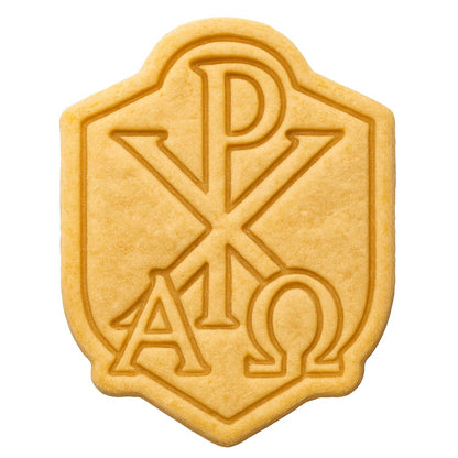 Alpha Omega Chi-Rho Cookie Cutter - 4x3.12" Creative Religious Kitchen Tool