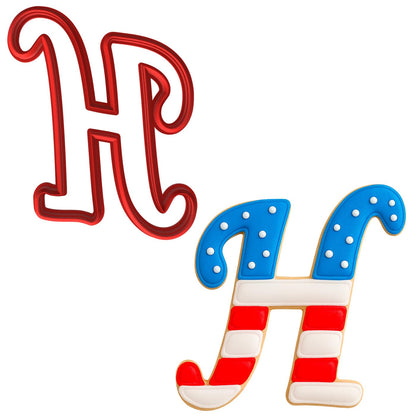 Cursive Letter H Cookie Cutter