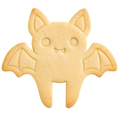 Mug Hugger Bat Cookie Cutter & Stamp 4x3.4" for Baking & Fondant Clay Embosser