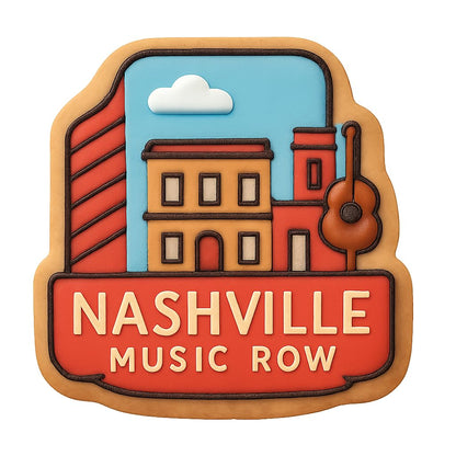 Nashville Music Row Cookie Cutter - 4x4.1" Premium Baking Design