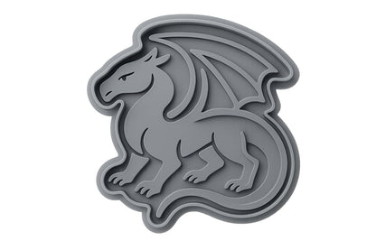 Gilded Dragon Cookie Cutter - 4x3.8" Premium Baking Design Set