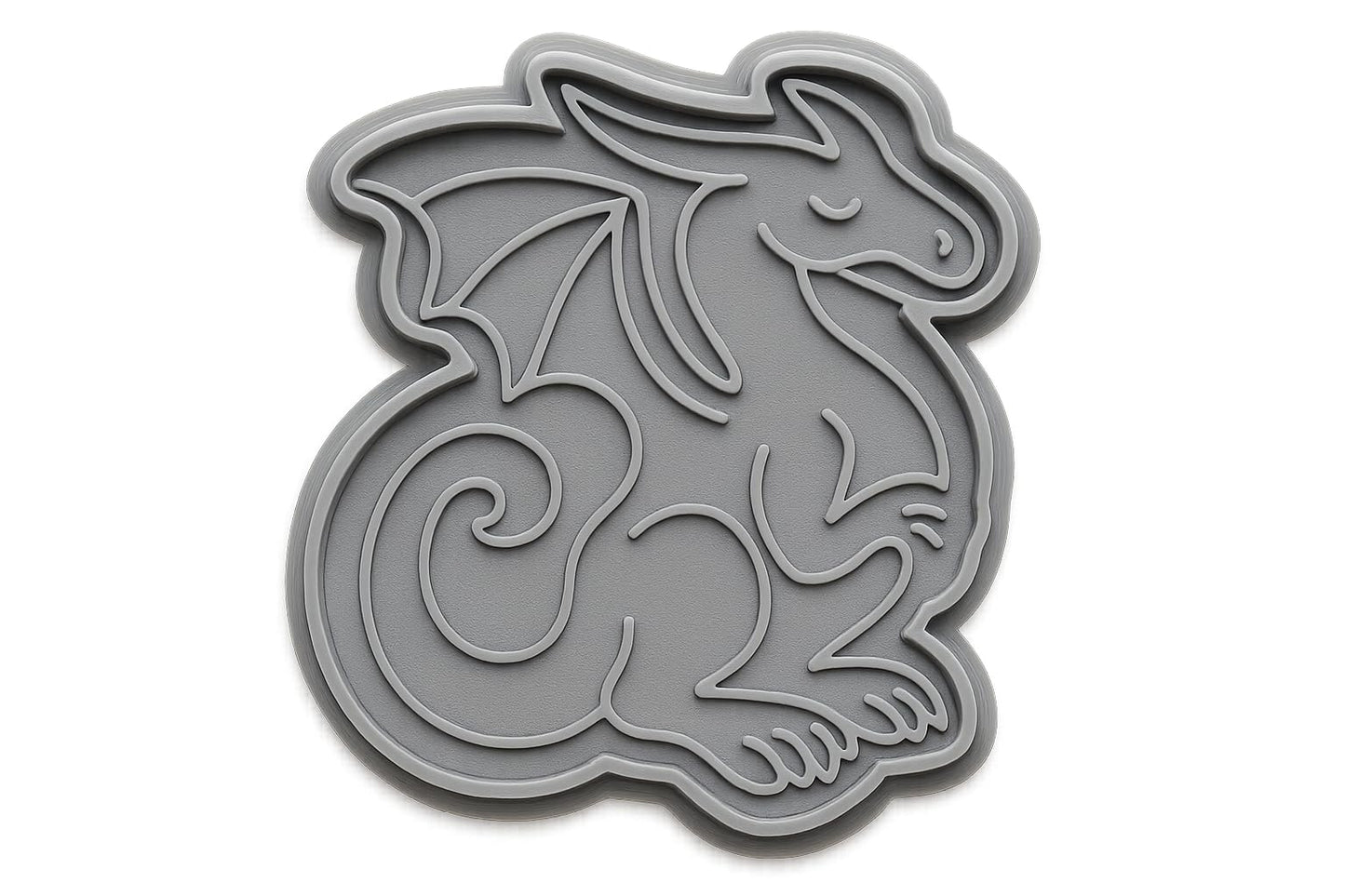 Mystic Dragon Cookie Cutter - 4x3.2" Fantasy Kitchen Baking Tool